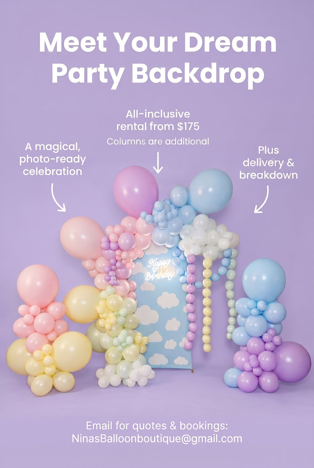 Kids Back Drop - Rainbow Edition