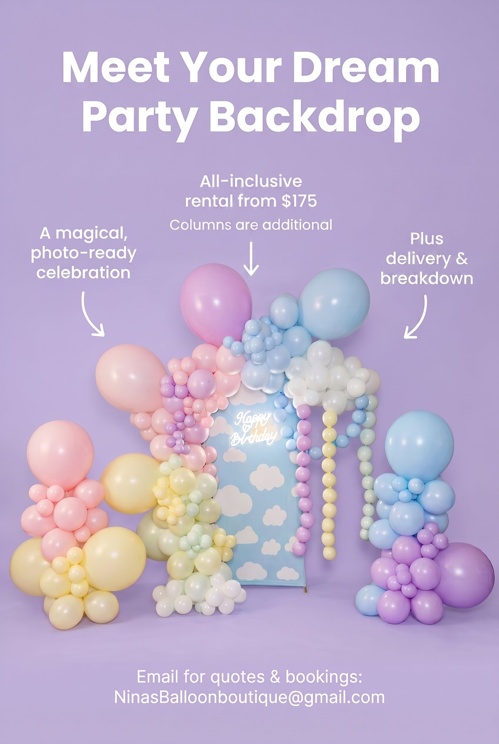 Kids Back Drop - Rainbow Edition