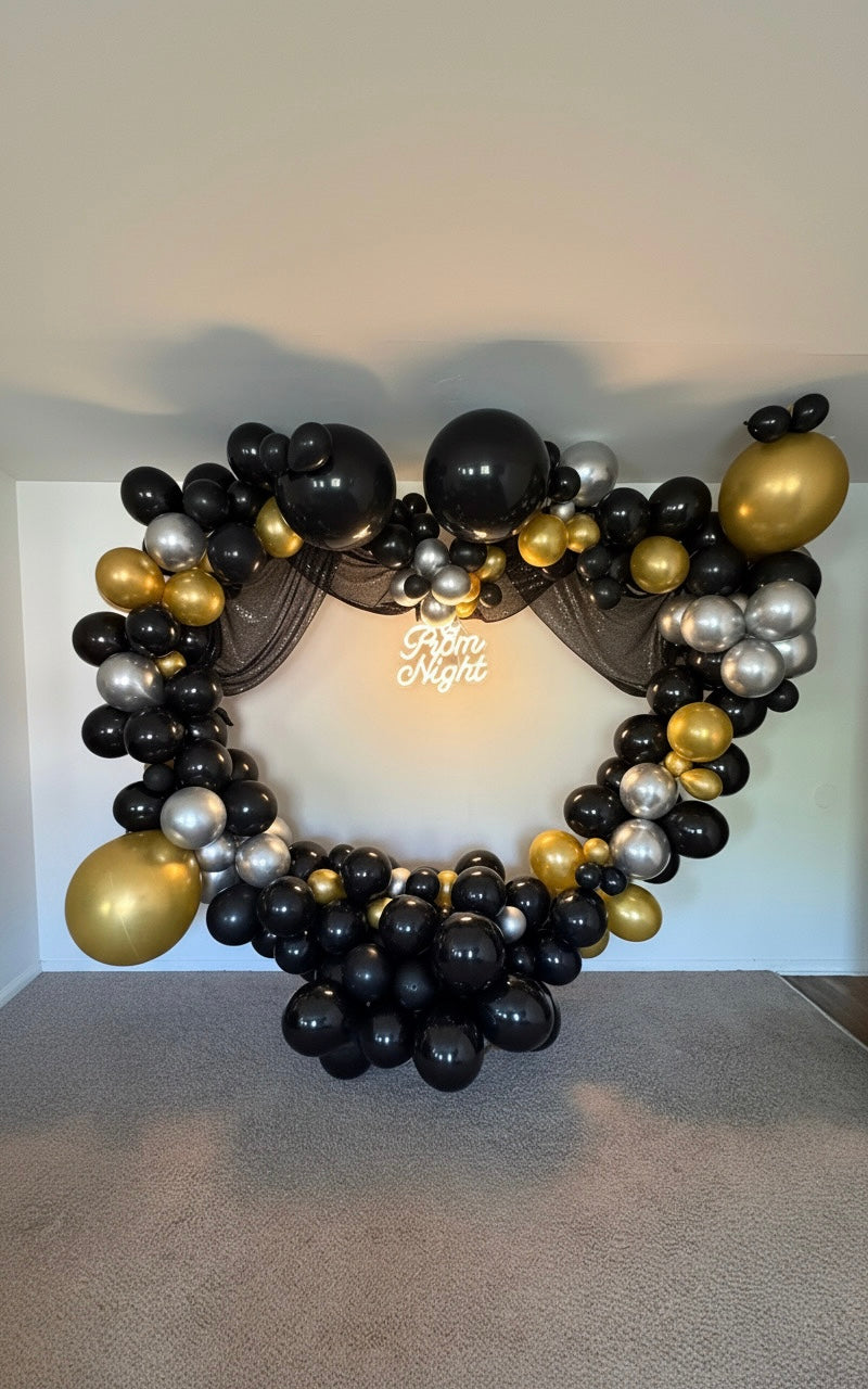 LED Prom Night Balloon Heart Arch Rental